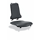 Asiento acolchado para silla de taller bimos SINTEC/SINTEC 2, desmontable, cuero sintético, antibacteriano, negro