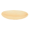 Assiettes jetables Papstar pure, ø 230 mm, 25 pièces, compostables, résistantes à la chaleur, aspect individuel, en feuille de palmier, brun clair