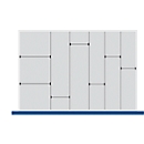 Assortment of dividers/nesting walls, 5 dividers, 7 nestable walls, for Verso series, for drawer with drawer front height 100/125 mm, H 77 mm