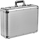 Attaché-case aluminium, avec poignée, 1 compartiment, argent