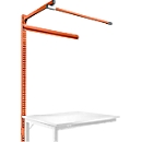 Aufbauportal m. Ausleger, Ansatztisch STANDARD Arbeitstisch/Werkbank UNIVERSAL/PROFI, 1250 mm, rotorange