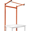 Aufbauportal m. Ausleger, Grundtisch SPEZIAL Arbeitstisch/Werkbank UNIVERSAL/PROFI, 1250 mm, rotorange