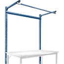 Aufbauportal m. Ausleger, Grundtisch SPEZIAL Arbeitstisch/Werkbank UNIVERSAL/PROFI, 1500 mm, brillantblau