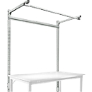 Aufbauportal m. Ausleger, Grundtisch STANDARD Arbeitstisch/Werkbank UNIVERSAL/PROFI, 1500 mm, lichtgrau