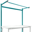Aufbauportal m. Ausleger, Grundtisch STANDARD Arbeitstisch/Werkbank UNIVERSAL/PROFI, 1750 mm, wasserblau