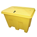 Aufbewahrungsbox für Gefahrstoffe, 350 l, bis 300 kg, 4 Einfahrtaschen, PE,  abnehmbarer Deckel, ohne Rollen