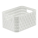Aufbewahrungskorb Rotho COUNTRY, Volumen 2 l, Format A6, stapelbar, ohne Deckel, L 183 x B 137 x H 98 mm, PP, weiss