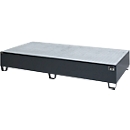 Auffangwanne Schäfer Shop Pure 1000-2, mit verzinktem Gitterrost, L 2650 x B 1300 x H 435 mm, unterfahrbar, Stahl, anthrazit RAL 7016