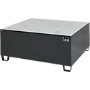 Auffangwanne Schäfer Shop Pure 1000, mit verzinktem Gitterrost, L 1460 x B 1460 x H 630 mm, unterfahrbar, Stahl, anthrazit RAL 7016