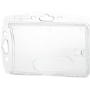 Ausweishalter Durable HARTBOX, für 1 Karte im Hoch-/Querformat, Daumenstanzung, Befestigungslaschen, B 101 x H 71 mm, Polystyrol, transparent, 10 Stück