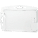 Ausweishalter Durable HARTBOX, für 2 Karten im Hoch-/Querformat, Daumenstanzung, Befestigungslaschen, B 101 x H 71 mm, Polystyrol, transparent, 10 Stück