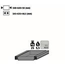 Auszugswanne Standard für asecos Sicherheitsschränke der S90 Serie, Stahlblech, lichtgrau, B 348 x T 640 x H 50 mm, 5,5 l, bis 25 kg