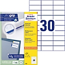 Avery® Zweckform Etiketten 3489, A4, universell, permanenthaftend, ultragrip, druckergeeignet, FSC®-Papier, rechteckig, weiß, 3000 Stück auf 100 Bogen