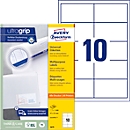 Avery® Zweckform Etiketten 3679, A4, universell, permanenthaftend, ultragrip, druckergeeignet, FSC®-Papier, rechteckig, weiss, 1000 Stück auf 100 Bogen