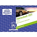 Avery® Zweckform Fahrtenbuch 1221, voor auto's, A6 liggend, afwerkhulp/ totaaloverzicht/jaaropgave, Blauwe Engel, wit, 32 vel voor 310 ritten