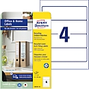 Avery® Zweckform Folder Labels LR4761, for wide folders (short), printer suitable, recycled paper, rectangular, natural white, 40 pieces on 10 sheets
