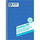 AVERY® Zweckform order no. 1406, white/white, 2 sheets blank, 1 sheet of blue carbon paper