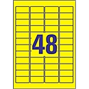 Avery Zweckform Wetterfeste Folien-Etiketten L6103-20, 45,7 x 21,2 mm, permanent, gelb