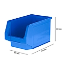Bac à bec LF 322 SSI Schäfer, polypropylène, L 343 x l. 209 x H 200 mm, 10,4 L, bleu