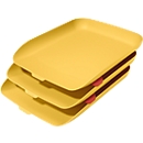 Bac à courrier Cosy Leitz®, pour documents A4, empilable, lot de 3,  jaune