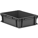 Bac à empiler série EURO EF 4120 - en plastique recyclé - 11,1 L - poignées fermées - gris fer