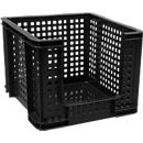 Bac ajouré Really Useful Boxes, en polyester, 35 L, ouverture à l'avant, noir
