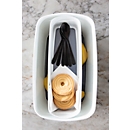 Bac de rangement MyBox Leitz, version longue, l. 307 x H 55 x P 105 mm, pour ustensiles, blanc/gris