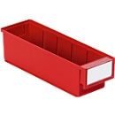 Bac de rangement pour étagère 3010 TRESTON, l.92 x P 300 x H 82 mm, 1,3 l, rouge