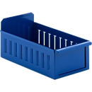 Bac de rayonnage RK 335, en tôle d'acier, l. 162 x P 337 x H 100 mm, pour étagère de 350 mm de profondeur, bleu