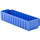 Bac de rayonnage RK 621, polystyrène, L 590 x l. 162  x H 115 mm, 12 compartiments, bleu
