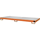 Bac de rayonnage type RW/RW 3300-1, avec caillebotis, orange RAL2000