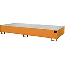Bac de rayonnage type RW/RW 3300-2, avec caillebotis, orange RAL2000