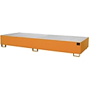 Bac de rayonnage type RW/RW 3600-3, avec caillebotis, orange RAL2000