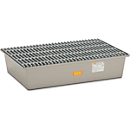 Bac de rétention 220/2 - en plastique renforcé de fibres de verre (PVR) - 220 litres - pour 2 fûts de 220 litres - L 1280 x l. 850 x H 270 mm  - avec caillebotis en PVR