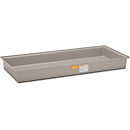 Bac de rétention 220/3 - en plastique renforcé de fibres de verre (PVR) - 220 litres - pour 3 fûts de 220 litres - L 1880 x l. 850 x H 190 mm - sans caillebotis