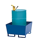 Bac de rétention ASECOS, en acier, avec patins de chariot élévateur, capacité de 200 l, L 815 x P 840 x H 473 mm, peint