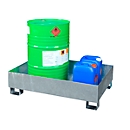 CEMO SW10 bac de rétention, acier, sans caillebotis, peint, L 3006 x l 1200 x H 256 mm