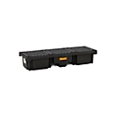 Bac de rétention en PE CEMO 220/3, avec 3 grilles en PE, L 1860 x P 660 x H 330 mm, 215 l, pour 3 fûts de 200 l, jusqu'à 900 kg