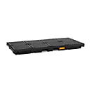 Bac de rétention en PE CEMO 270/8, avec 8 grilles en PE, L 2480 x P 1280 x H 180 mm, 270 l, pour 8 fûts de 200 l, jusqu'à 2400 kg