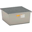 Bac GRP 220/1 CEMO, capacité du bac 210 l, L 850 x P x 850 x H 390 mm, sans caillebotis