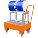 Bac de rétention, type AW60-1 SRF, mobile, orange RAL2000