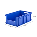 Bac dimensions Euro EF 6220, sans couvercle, sans rabats pare-poussière, 43,5 L, bleu