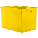 Bac gerbable SSI Schaefer 14/6-2Z, capacité 33 l, jusqu'à 30 kg, avec poignée encastrée, L 465 x l 314 x H 298 mm, polypropylène, jaune