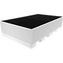 Bacs de rétention de sécurité en PE pour 2 x IBC 800 litres, avec grille et patins