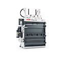 Balenpers HSM V-Press 818 plus pro, 4 verticale omsnoeringen voor balen tot 200 kg, perskracht 185 kN, TorsionControlSystem, schuifdeur