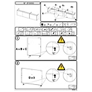 Balie Spezia, recht, B 2460 x D 880 x H 1130 mm, wit/wit