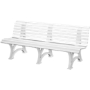 Banc de parc, 4 places, L 2000 mm, blanc