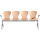 Banc en ligne Bingo 4 places, sans assise rembourrée 