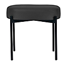 Banc meet® by Paperflow GAIA, ovale S, revêtement en similicuir noir résistant aux désinfectants, piètement 4 pieds noir mat, L 490 x P 380 x H 455 mm