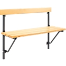 Banc repliable, bois, L 1200 mm, anthracite (RAL 7016)